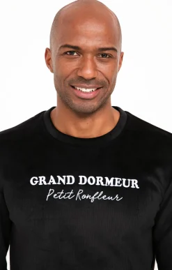 Sous-vêtements & Nuit<Armand Thiery Pyjama long Côtelé - Noir
