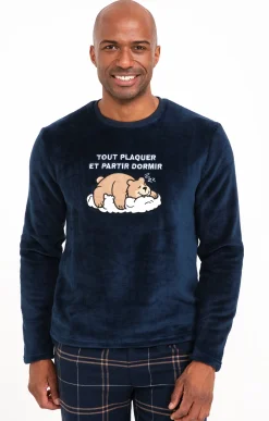 Sous-vêtements & Nuit<Armand Thiery Pyjama long dormir - Marine