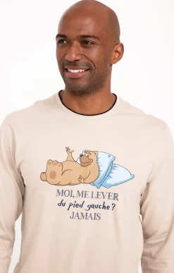 Sous-vêtements & Nuit<Armand Thiery Pyjama long Gauche - Beige