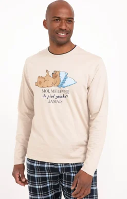 Sous-vêtements & Nuit<Armand Thiery Pyjama long Gauche - Beige
