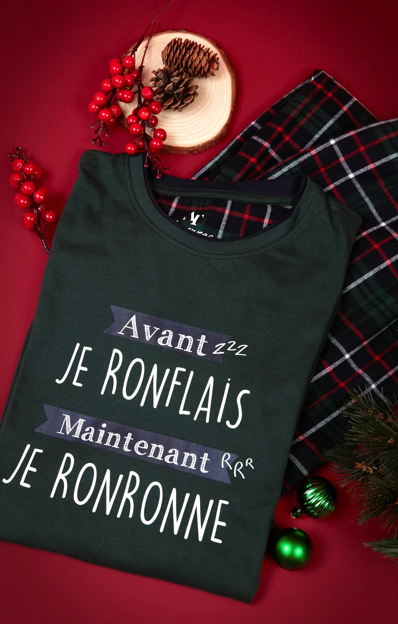 Sous-vêtements & Nuit<Armand Thiery Pyjama long ronronne - Vert