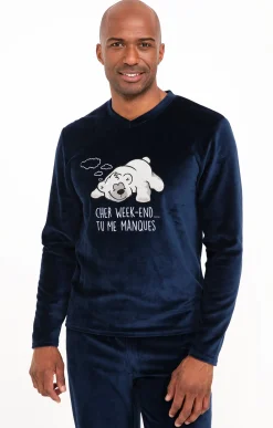 Sous-vêtements & Nuit<Armand Thiery Pyjama long week-end - Marine