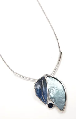 Accessoires<Armand Thiery Ras de cou pendentif feuille - Indigo