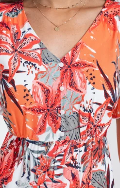 Robes<Armand Thiery ROBE EN FIBRANNE ECO VERO ELASTIQUEE - Orange