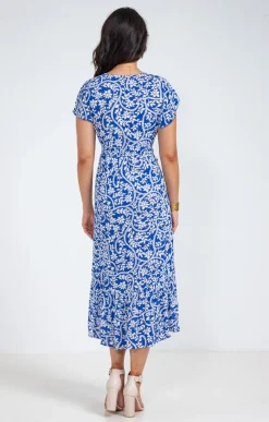 Robes<Armand Thiery Robe longue en crépon viscose écovero - Bleudur