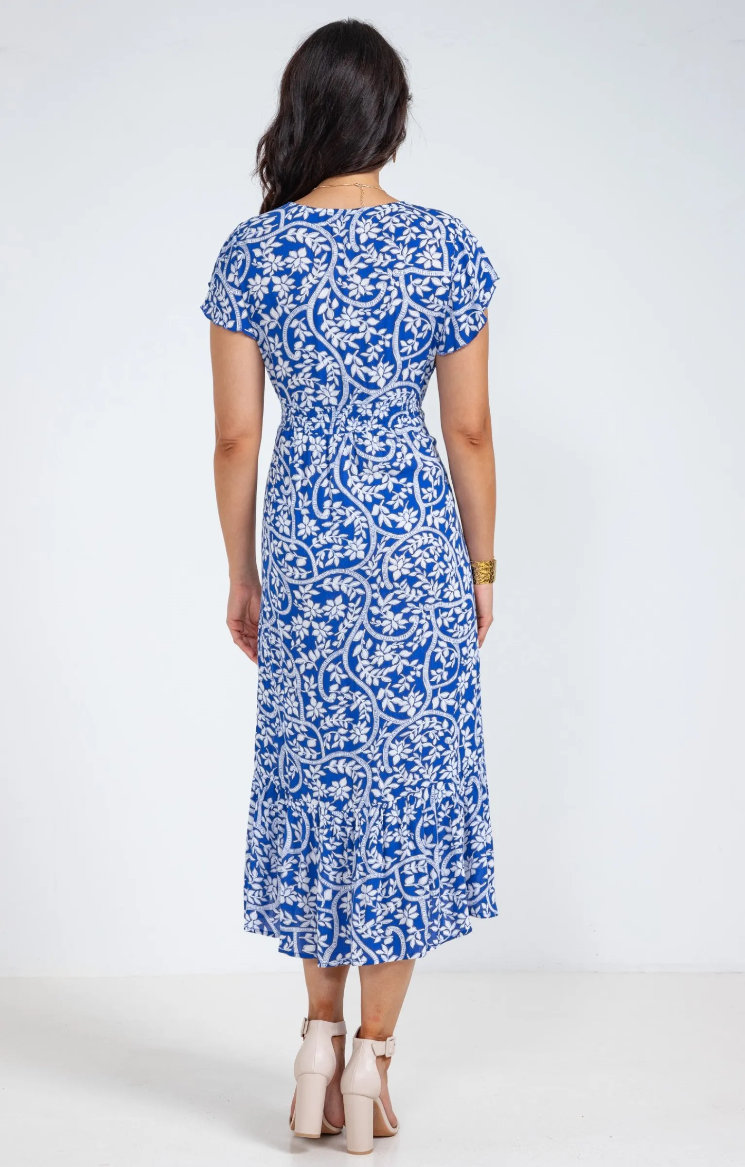 Robes<Armand Thiery Robe longue en crépon viscose écovero - Bleudur