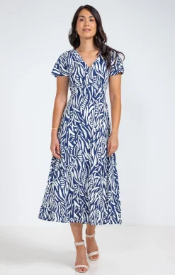 Robes<Armand Thiery Robe longue en maille - Bleu