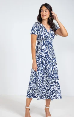 Robes<Armand Thiery Robe longue en maille - Bleu