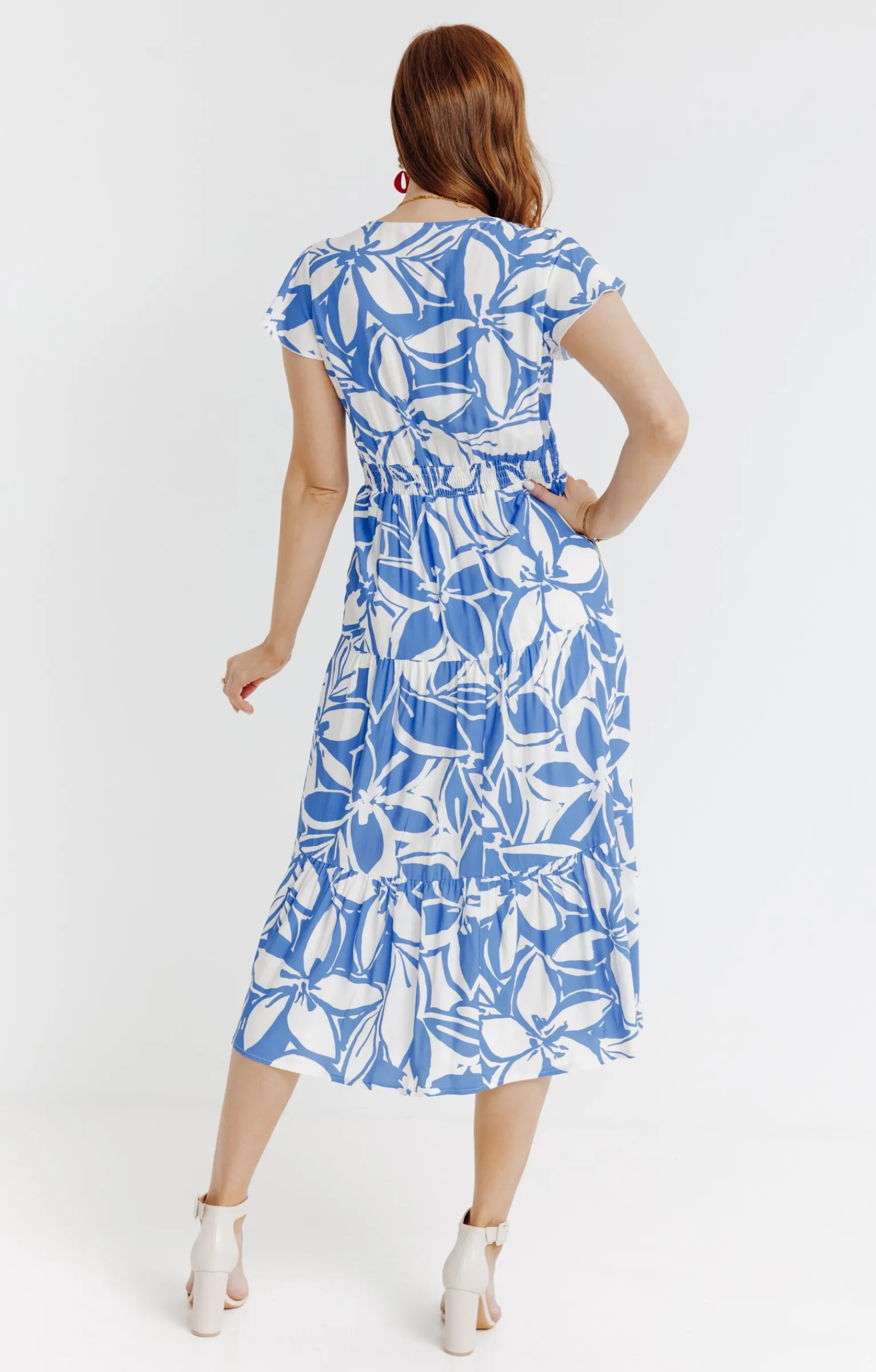 Robes<Armand Thiery ROBE LONGUE IMPRIMEE DOUBLEE COTON - Bleudur