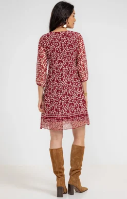 Robes<Armand Thiery Robe plissée - Brique