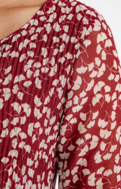 Robes<Armand Thiery Robe plissée - Brique
