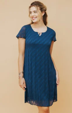 Robes<Armand Thiery Robe plissée - Marine