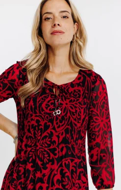 Robes<Armand Thiery Robe plissée - Rouge