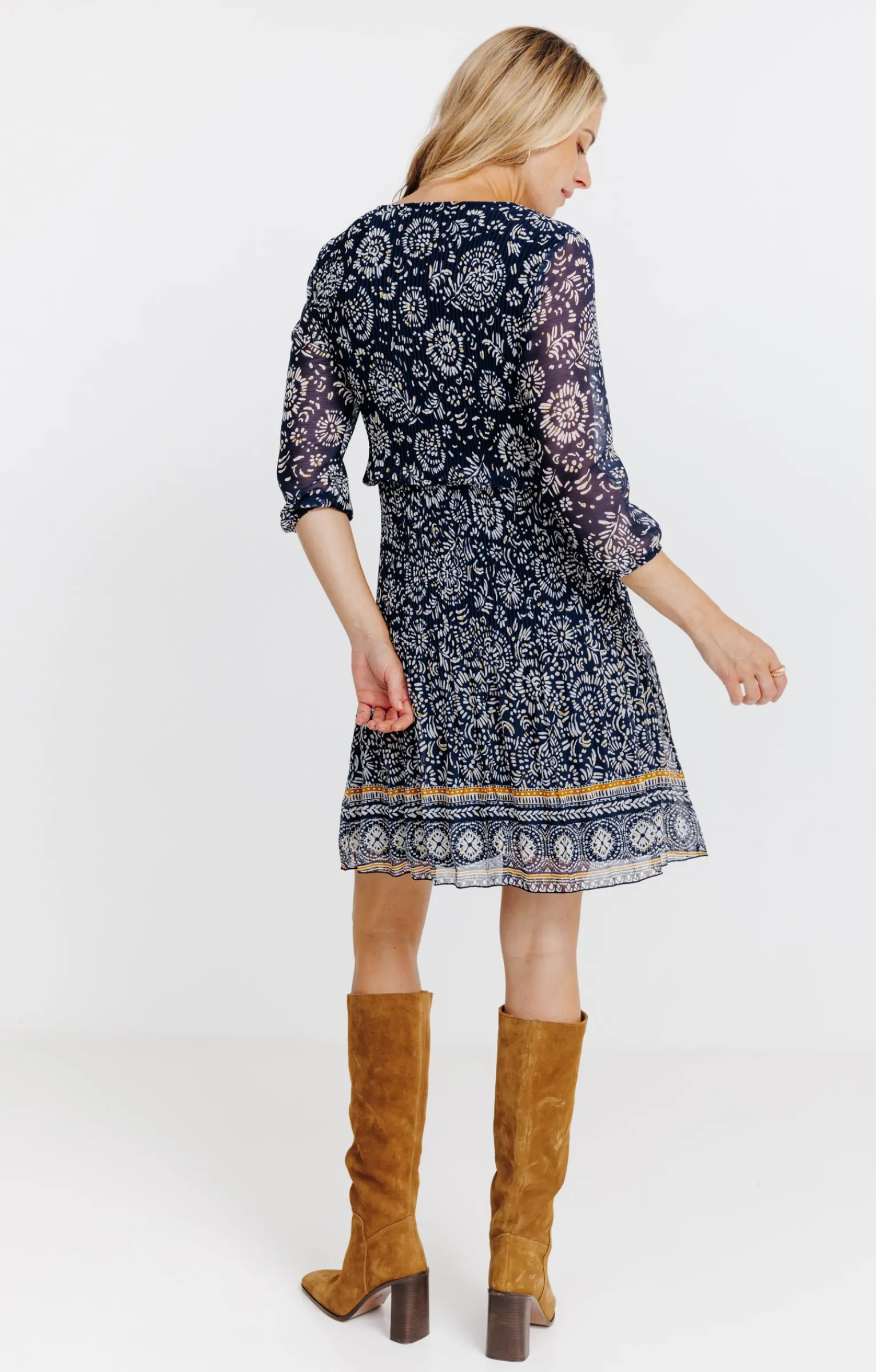 Robes<Armand Thiery Robe plissée - Marine