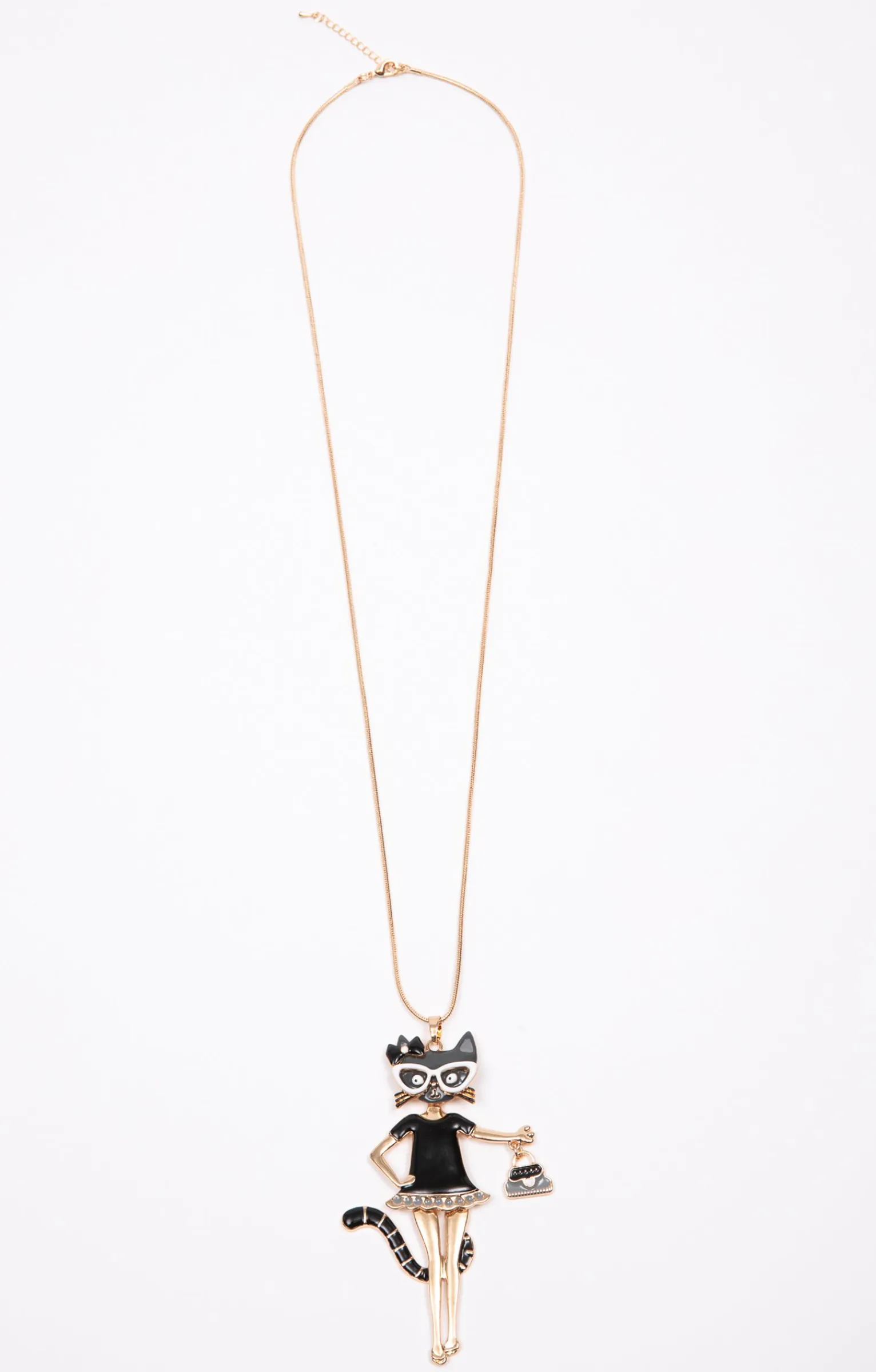 Accessoires<Armand Thiery Sautoir pendentif chat - Noir