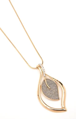 Accessoires<Armand Thiery Sautoir pendentif feuille - Or