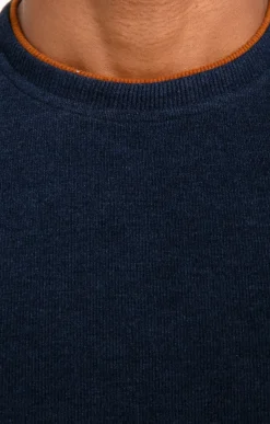 Polos & Tee-shirts<Armand Thiery Sweat manches longues Contraste - Bleu