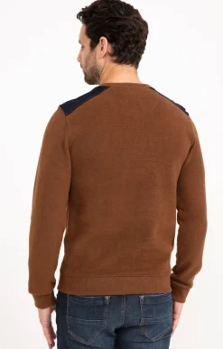 Polos & Tee-shirts<Armand Thiery Sweat manches longues Contraste - Moka