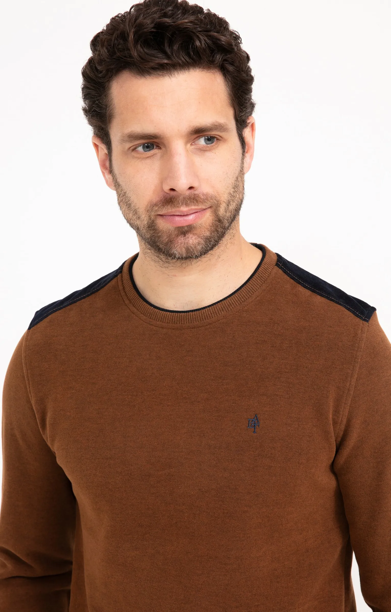 Polos & Tee-shirts<Armand Thiery Sweat manches longues Contraste - Moka