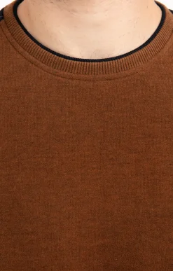 Polos & Tee-shirts<Armand Thiery Sweat manches longues Contraste - Moka