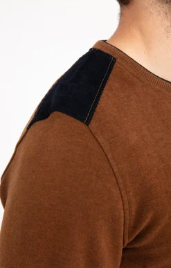 Polos & Tee-shirts<Armand Thiery Sweat manches longues Contraste - Moka