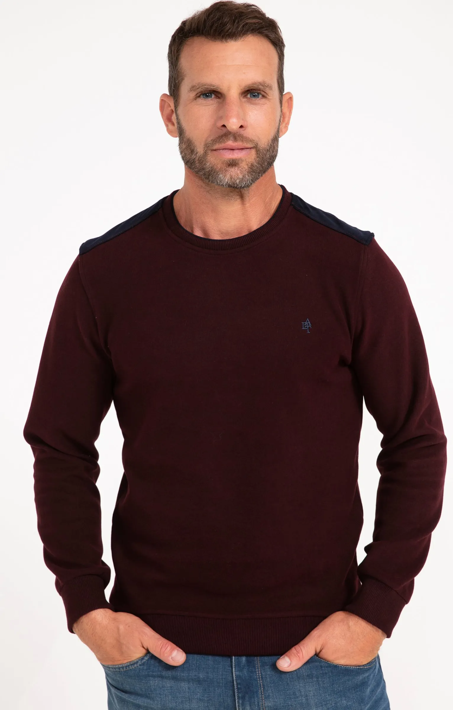 Polos & Tee-shirts<Armand Thiery Sweat manches longues Contraste - Prune