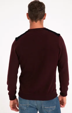 Polos & Tee-shirts<Armand Thiery Sweat manches longues Contraste - Prune