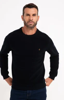 Polos & Tee-shirts<Armand Thiery Sweat manches longues Dolce - Marine