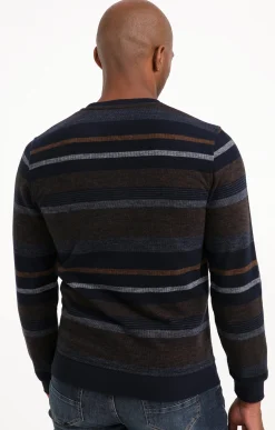 Polos & Tee-shirts<Armand Thiery Sweat manches longues Raye - Marine