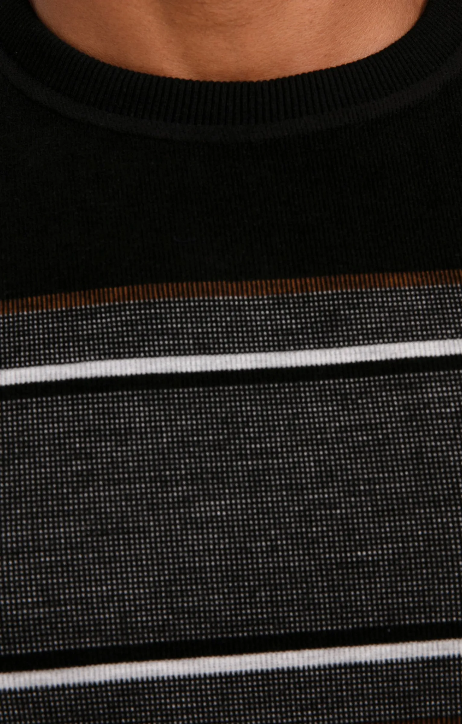 Polos & Tee-shirts<Armand Thiery Sweat manches longues Raye Front - Noir