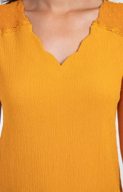 Tee-shirts<Armand Thiery Tee-shirt bimatière - Ocre