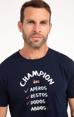 Polos & Tee-shirts<Armand Thiery Tee-shirt Champion - Marine