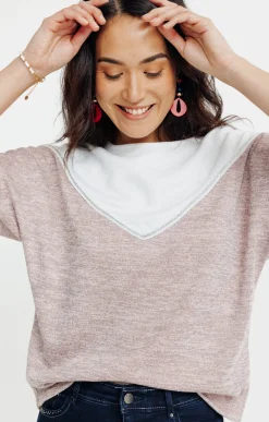 Tee-shirts<Armand Thiery Tee-shirt chaud manches souris - Rose