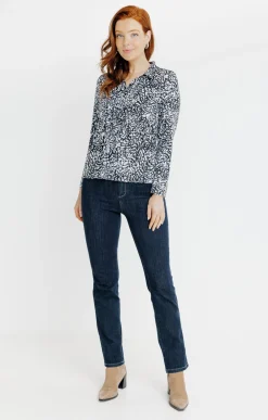 Tee-shirts<Armand Thiery TEE-SHIRT COL POLO IMPRIME PEAU DE BETE - Noir