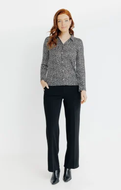 Tee-shirts<Armand Thiery TEE-SHIRT COL POLO IMPRIME POIS BICOLOR - Noir