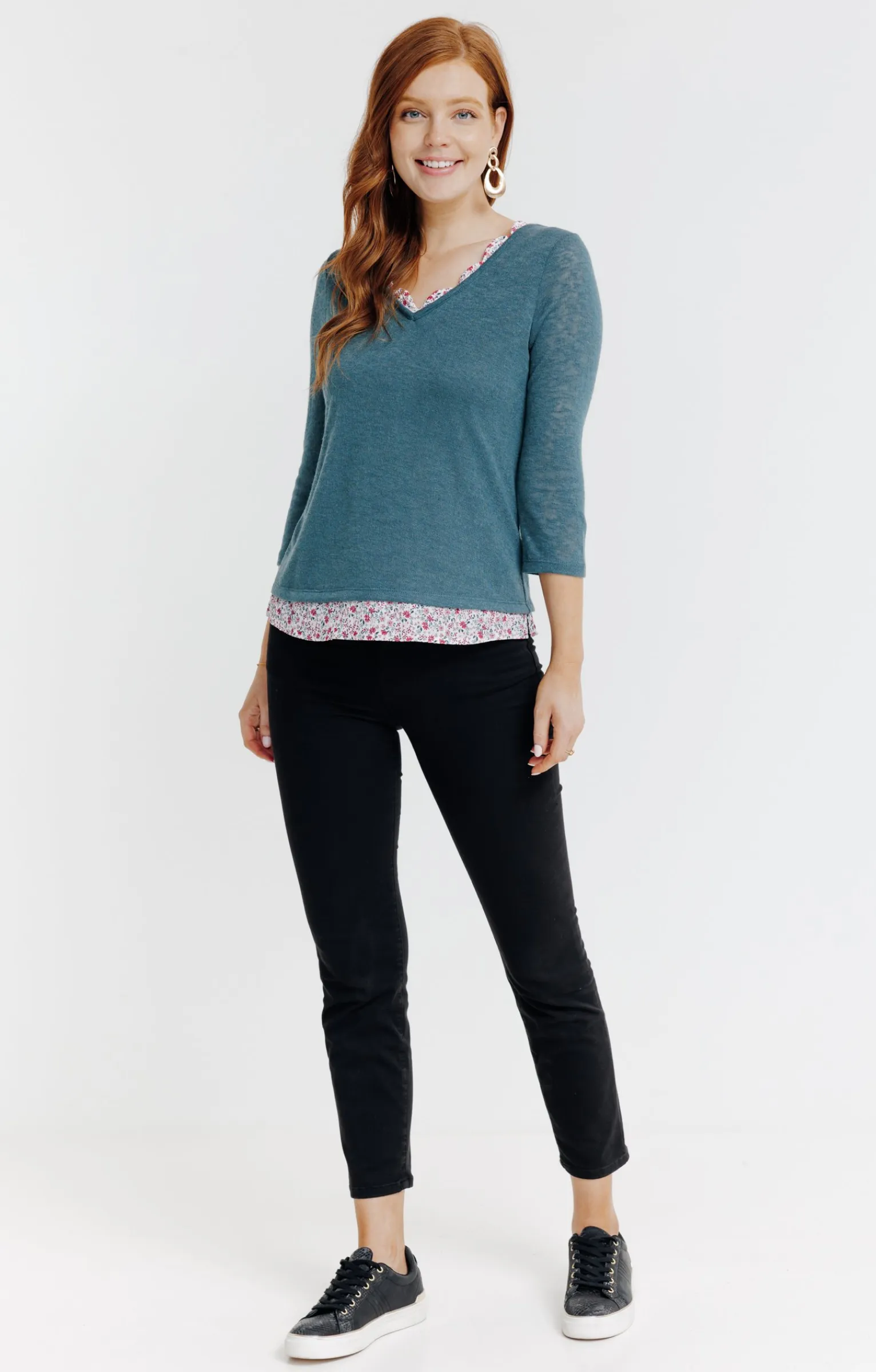 Tee-shirts<Armand Thiery Tee-shirt 2-en-1 col feston - Tilleul