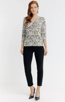 Tee-shirts<Armand Thiery Tee-shirt hiver imprimé arabesque - Kakiclair