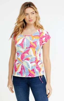 Tee-shirts<Armand Thiery Tee-shirt imprimé feuille graphique - Fuchsia