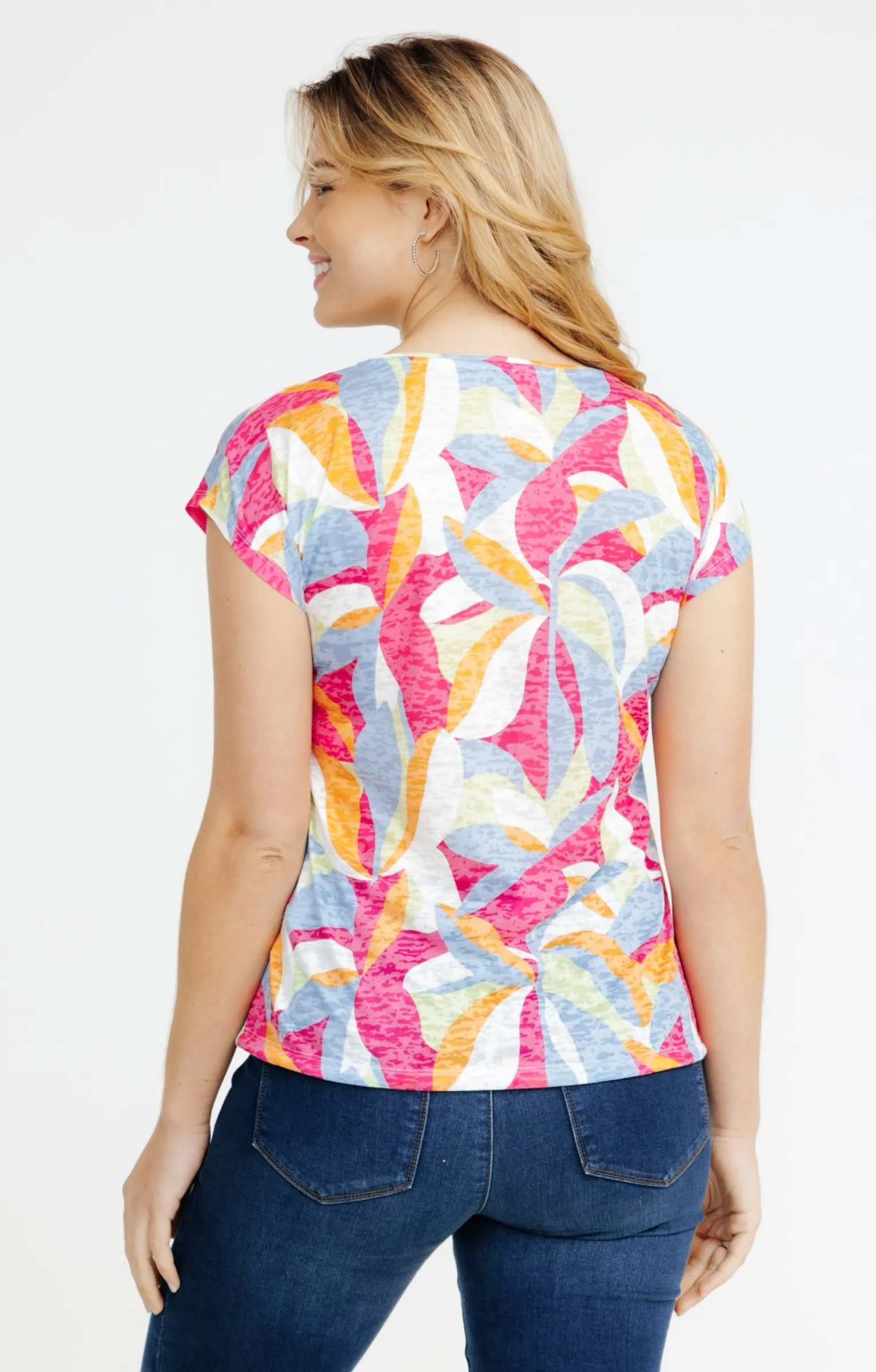 Tee-shirts<Armand Thiery Tee-shirt imprimé feuille graphique - Fuchsia