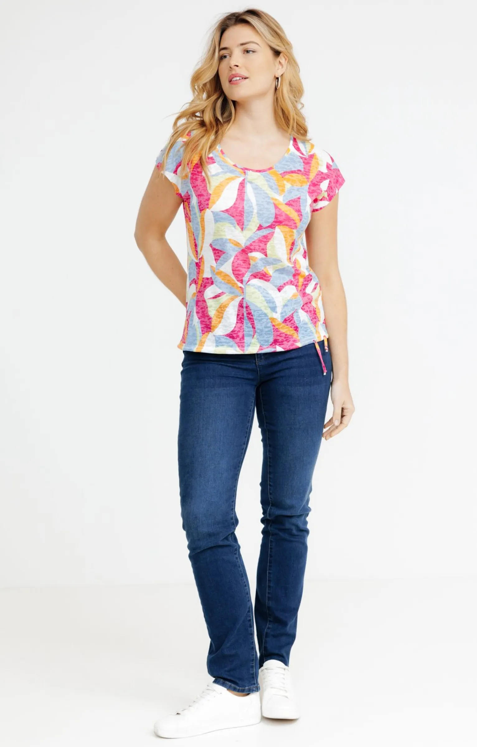 Tee-shirts<Armand Thiery Tee-shirt imprimé feuille graphique - Fuchsia