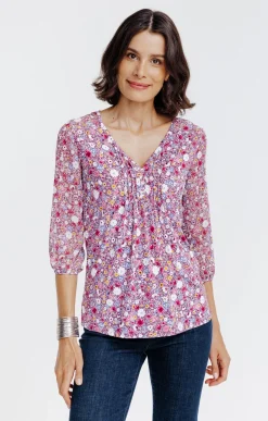 Tee-shirts<Armand Thiery Tee-shirt imprimé floral - Aubergine