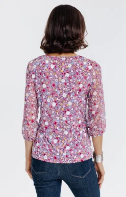 Tee-shirts<Armand Thiery Tee-shirt imprimé floral - Aubergine