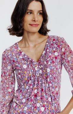 Tee-shirts<Armand Thiery Tee-shirt imprimé floral - Aubergine