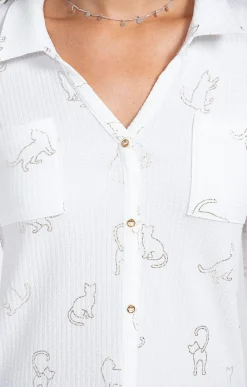 Tee-shirts<Armand Thiery Tee-shirt imprimé foil - Écru