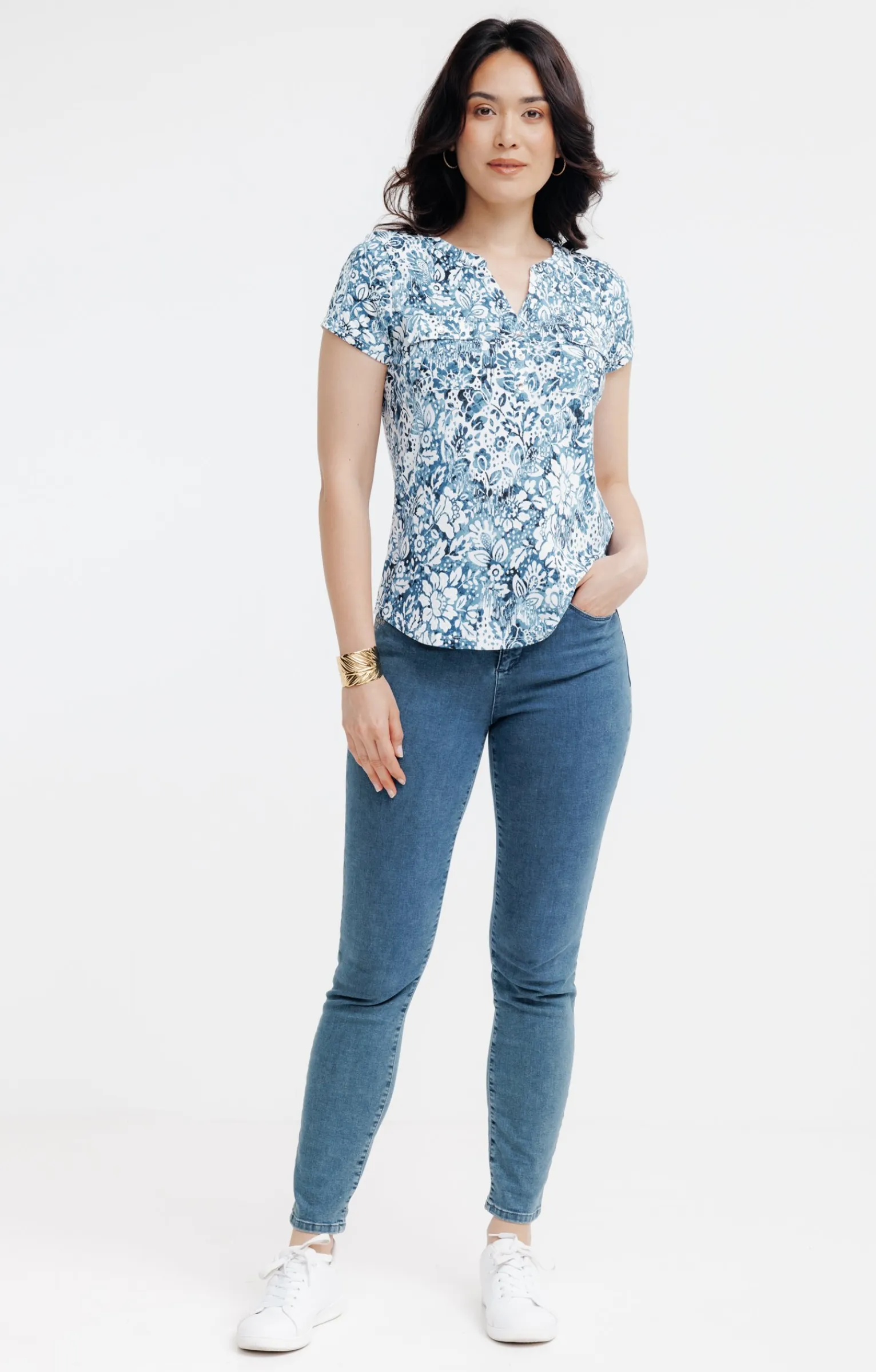 Tee-shirts<Armand Thiery Tee-shirt imprimé manches courtes - Bleu