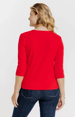 Tee-shirts<Armand Thiery Tee-shirt imprimé placé - Rouge