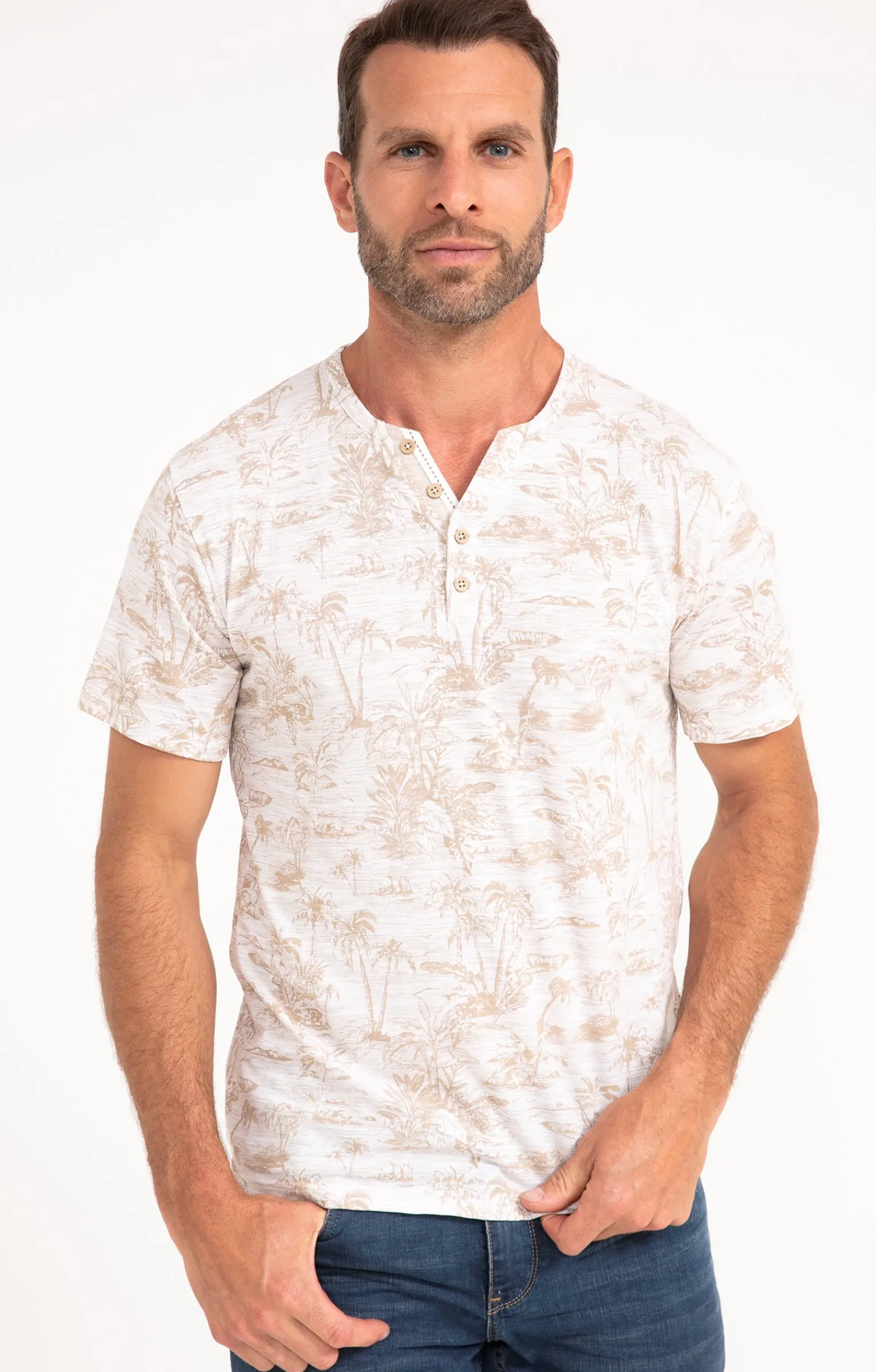 Polos & Tee-shirts<Armand Thiery Tee-shirt manches courtes Costa Ray - Blanc