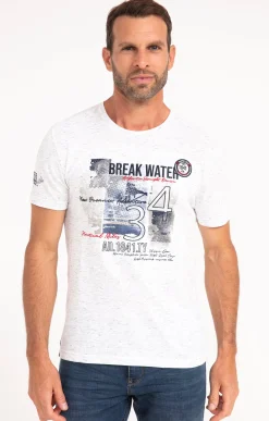 Polos & Tee-shirts<Armand Thiery Tee-shirt manches courtes Surfer - Blanc