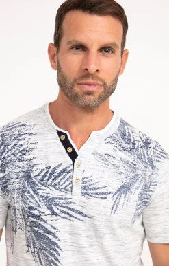 Polos & Tee-shirts<Armand Thiery Tee-shirt manches courtes Biggie Palm - Bleu