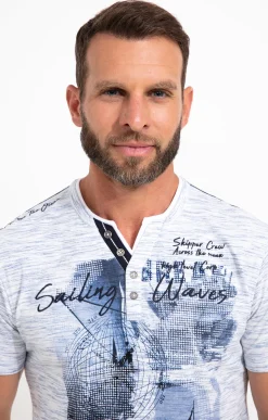 Polos & Tee-shirts<Armand Thiery Tee-shirt manches courtes Alfront - Bleu